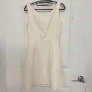Theory Cream Textured Mini Dress